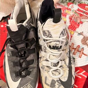 LEBRON Black and White Graphic Sneakers